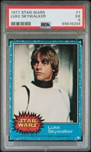 1977 Topps Star Wars #1 LUKE SKYWALKER RC Rookie PSA 5 EX Mark Hamill CENTERED - Picture 1 of 2