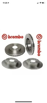 4 rotores de freno de disco Brembo originales 2 delanteros y 2 traseros para Acura CL y Honda Accord Foto 1 de 2