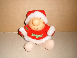 I Love You Christmas Ziggy Plush Doll With Vinyl Head 1987 American Greetings  - Picture 1 of 5