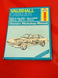 VAUXHALL CAVALIER OHC 1975 BIS 1981 GEBRAUCHTES HEU-WERKSTATTHANDBUCH - Bild 1 von 6