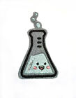 Kawaii cute flask embroidered iron on patch 92mm tall chemistry Glow in the Dark