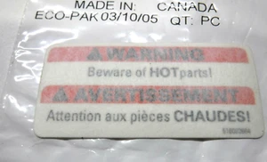 SKIDOO ATTENTION HOT PART WARNING LABEL DECAL ELITE SKANDIC RENEGADE MXZ O56H-50 - Imagen 1 de 2