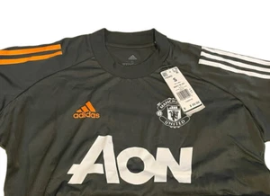 NWT Adidas Manchester United Training Soccer Jersey Olive Green Mens S/Small - Picture 1 of 4