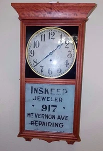 Gilbert Advertising Wall Clock Restored Working Excellent Inskeep Jeweler - Picture 1 of 6