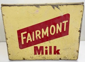 Vintage Fairmont Wooden Milk Bottle Crate Wood Porch Chest Dairy Collectible Box - Picture 1 of 11