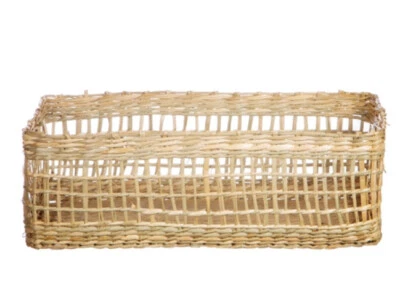 Rectangle Seagrass Wicker Rattan Display Storage Basket - Image 1 of 2