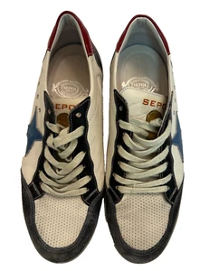 Mens Used SEPOL Leather Distressed Sneakers / Size 42 / 9 - Picture 1 of 7