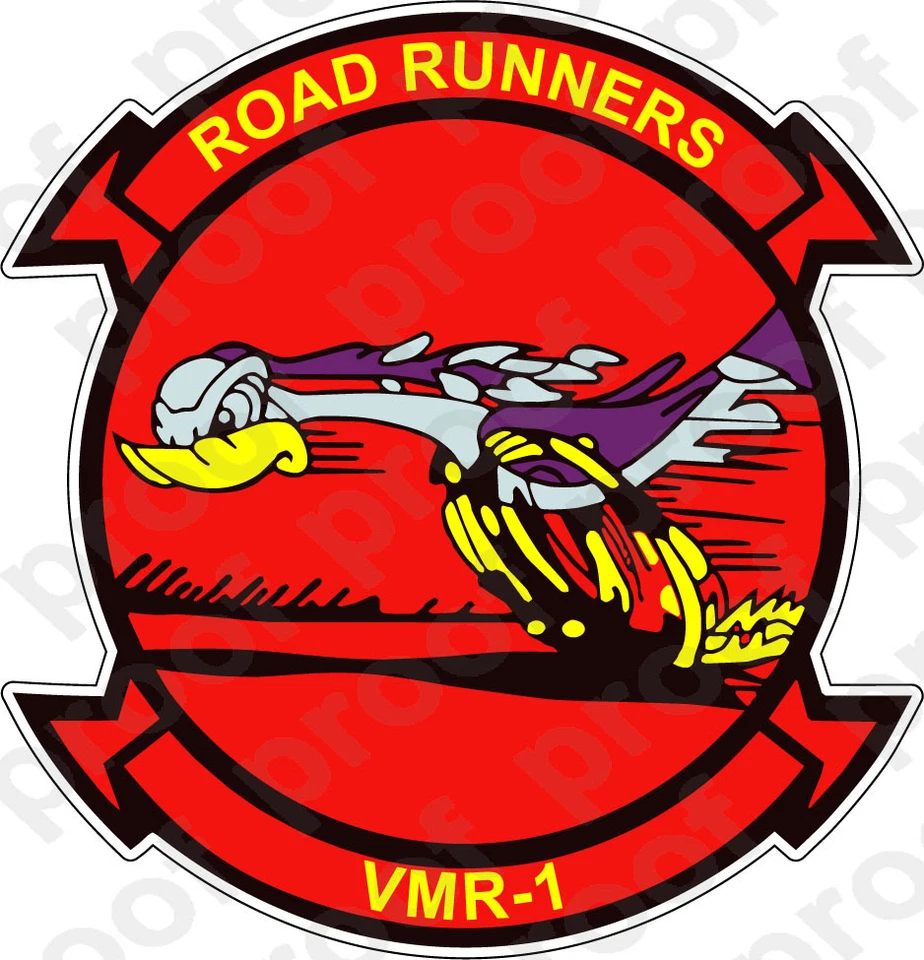 STICKER USMC VMR1 Roadrunners USMC Lisc # 20187