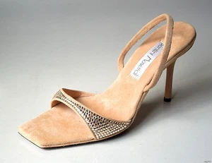 Santini Mavardi Miami Beige Gamuza Joyas Enrollamiento Zapatos 9 Elegantes Nuevos - Imagen 1 de 3