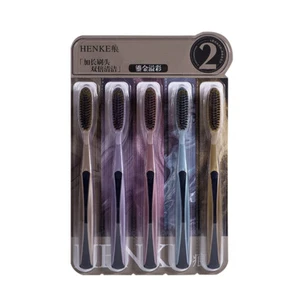 5 PCS Oral Cleaning Soft Bristle Hair Long Head Toothbrush Deep Cleaning Health - Picture 1 of 13