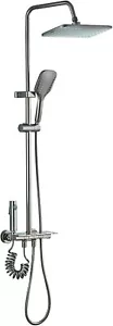 Thermostatic Shower System, 4 Piano Keys Shower Faucet Set, 23x29cm Square Showe - Picture 1 of 9