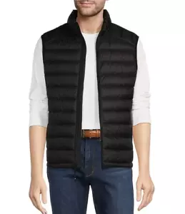 NWT Solaris Tall Mens 2XT Full-Zip Packable Down Puffer Vest Black Lightweight - Picture 1 of 11