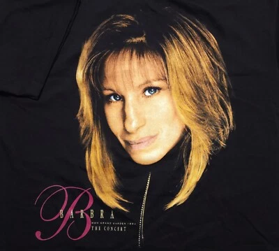 Camisa NOS Vintage 1994 Barbra Straisand MGM Grande Concerto Feita nos EUA Extra Grande - Imagem 1 de 4