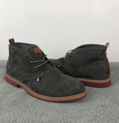 Tommy Hilfiger Michael Chuf8 Niños Gris Gamuza Botas Talla 4 Foto 1 de 4