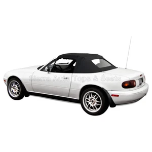 Miata Convertible Top (1990-05) Black Cabrio Vinyl with Zippered Glass Window - Picture 1 of 9