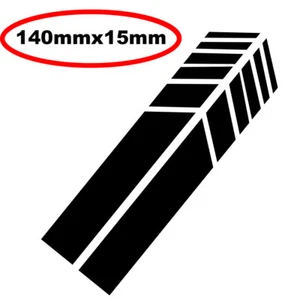 Black Stripe Side Mirror Pinstripe Decal Stickers Universal Vinyl Racing B - Foto 1 di 2