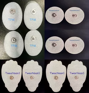 MASSAGE GEL PADS (4 LG+4SM+4SM OVAL) PLUS CABLES COMPATIBLE w/ ELIKING MASSAGER - Picture 1 of 2