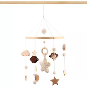 Baby Crib Mobile Boho Baby Nursery Mobiles Hanging Crib Ceiling Mobile Wooden ☞+ - Picture 1 of 11