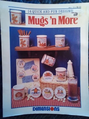 Mugs 'n More cross stitch patterns with 2 Vinyl for Mugs packs - Image 1 of 3