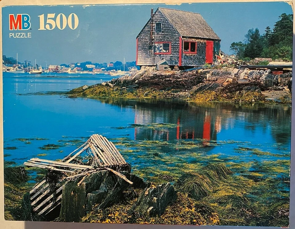 Vintage Harbor Maine Milton Bradley York Jigsaw Puzzle 1500 PC 1981 Complete