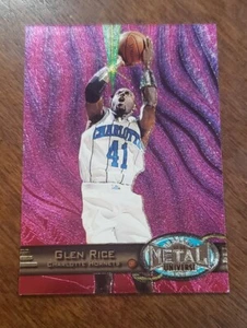 Tarjeta de baloncesto Glen Rice 1997-98 Metal Universe #35 de los Charlotte Hornets NBA - Imagen 1 de 2