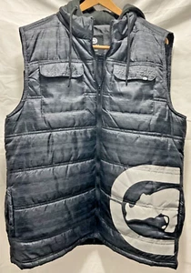 ECKO UNLTD. Black Light Ghost Camo Puffer Hooded Zip Vest Unisex Size L Taschen - Bild 1 von 24
