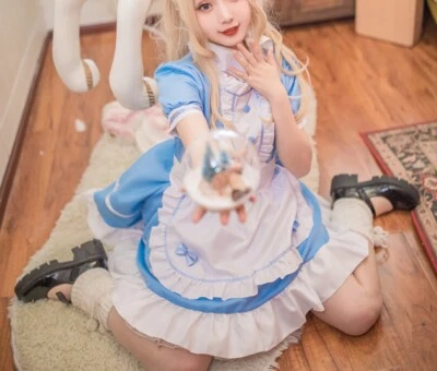 Housemaid Restauran Maid Lolita Princess Dance Party Dress Anime Cosplay Costume - Image 1 of 4