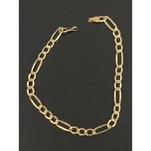 18k Gold Figaro Chain Link No Clasp 7.5" Fine Jewelry 2.65 grams - Picture 1 of 7