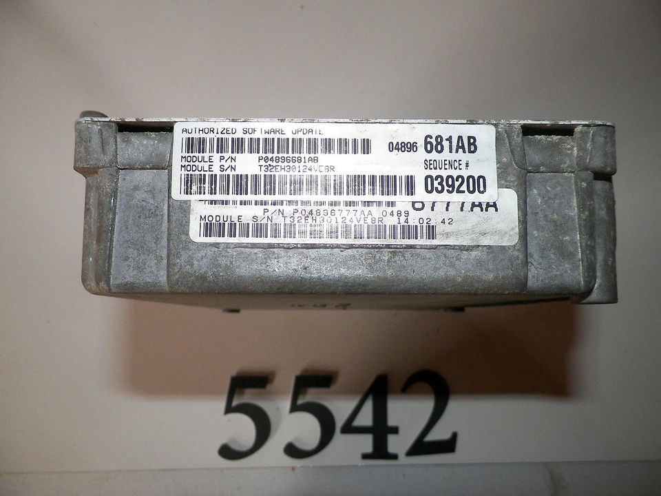 2003 03 CHRYSLER SEBRING DODGE STRATUS COMPUTER BRAIN ENGINE CONTROL ECM MODULE - Image 1 of 4