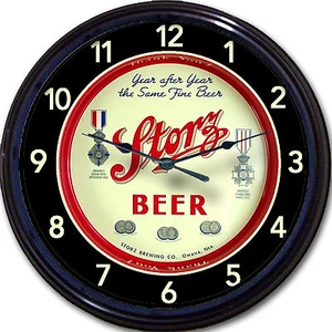 "Storz Brewing Co Omaha Nebraska bandeja de cerveza reloj de pared Ale Lager cerveza pub nuevo 10" - Imagen 1 de 1