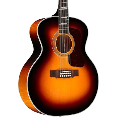 Guitarra Eléctrica Acústica Guild F-512E Maple Jumbo 12 Cuerdas Ráfaga Antigua Foto 1 de 4
