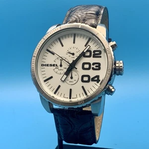 DIESEL ONLY THE BRAVE DZ-4219 DOUBLE DOWN Men’s Chrono Wristwatch St Steel Works - Picture 1 of 19