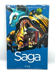 SAGA VOLUME FIVE Brian K Vaughan Fiona Staples Image TPB - Picture 1 of 2