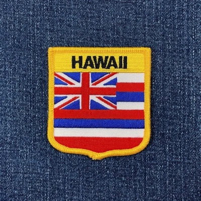 Hawaii Patch - Embroidered Flag Shield Badge 2.75" (Iron On) - Image 1 of 2