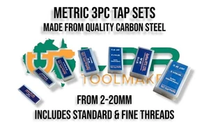 Metric Tap Sets (Carbon Steel) from 2 to 20mm [3 leads] Standard & fine threads - Picture 1 of 35