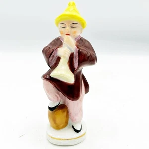 Occupied Japan Vintage Man Playing Horn Figurine - Picture 1 of 7