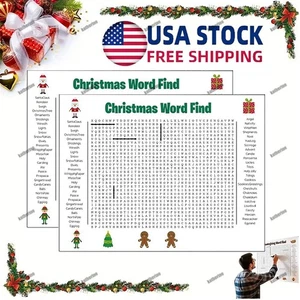 3x Jumbo Weihnachten Wortsuche Poster - Riesen Wandspiel, Postergröße Wortsuche - Bild 1 von 13