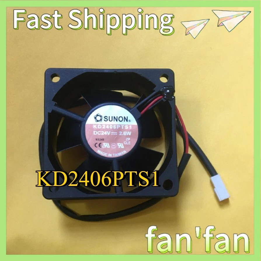 1X SUNON KD2406PTS1 DC24V 2.6W 6CM 6025 Inverter Cooling Fan 2pin Fast Delivery - Image 1 of 1