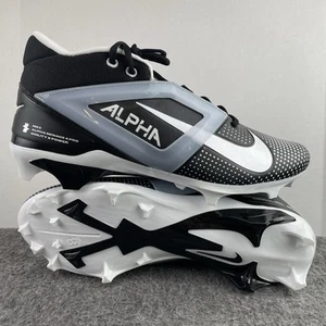 Nike Alpha Menace 4 Pro Men's Football Cleats Black/White FZ7702-005 Size 14 NEW - Picture 1 of 8