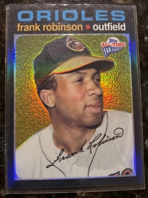 2005 Topps All Time Fan Favorites Gold Refractor #11 Frank Robinson #25/25 - Image 1 of 4