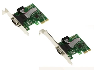 Carte PCIE SERIE RS232 COM DB9 1 port - ASIX AX99100 - HIGH + LOW Profile - Imagen 1 de 4