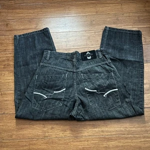 Southpole Jeans Herren 34x27 Signature Series Baggy Wide Leg Skater Hip Hop Y2K - Bild 1 von 16