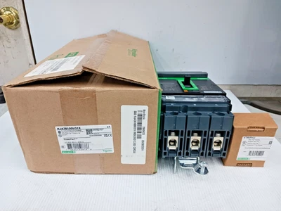 Novo Disjuntor Square D PowerPacT 100 Amp I-Line 3P 600 VAC HJA36100U31X - Imagem 1 de 4