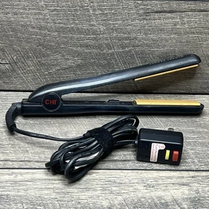 Plancha de pelo de cerámica negra de 1 pulgada CHI Global Beauty Network GF1001 - Imagen 1 de 9
