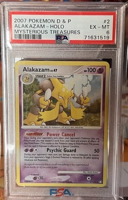 Alakazam 2/123 Pokémon Mysterious Treasures Holo Graded PSA 6 - Image 1 of 2