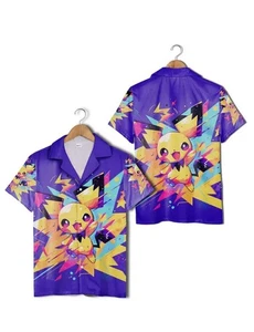 Pichu Electric Pokemon Hawaiihemd Sommer Strandhemd - Bild 1 von 5