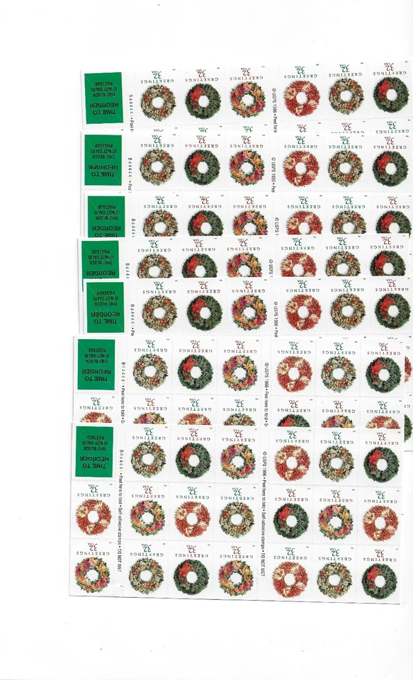 US Stamps  Booklets/Postage Sct #3252c Holiday Greetings MNH F-VF OG  FV $89.60 - Image 1 of 1
