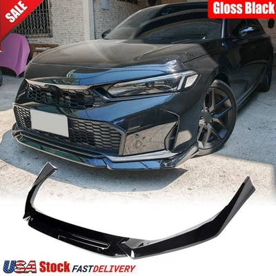 For Honda Civic 11th 2025UP Yofer Gloss Black Front Bumper Lip Splitter Spoiler - Image 1 of 4