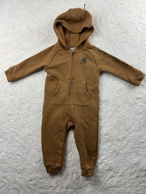 Mono Carhartt 12M Cremallera con Capucha Bolsillos Traseros Sudadera con Capucha Polar Marrón Tostado Monos Foto 1 de 4