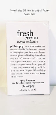 Philosophy Crema Fresca Cálida Cachemira Spray Fragancia 2fl Nueva Caja Sellada de Fábrica  Foto 1 de 3